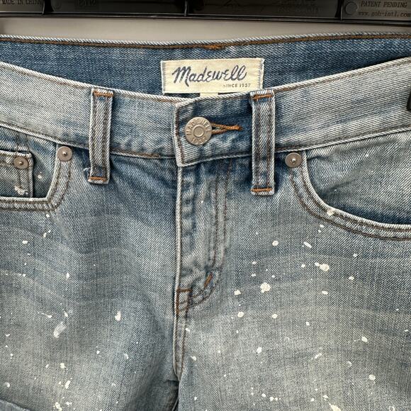 MADEWELL Rolled Boy Denim Shorts with Paint Splatter C1738 // 25 - Picture 7 of 11
